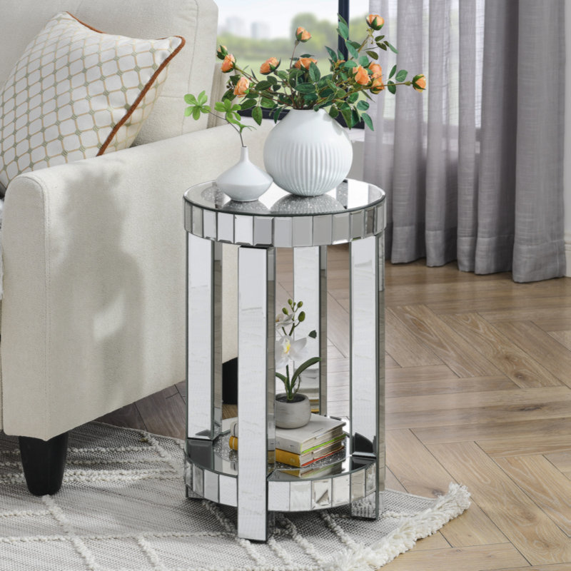 Small silver round table discount